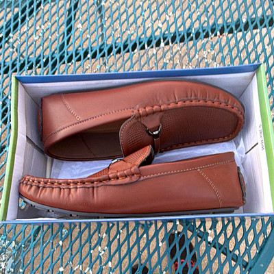 Salvatore Ferragamo Vara Men's Brown Leather Slip-On Loafers Buckle US 5