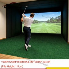 Artificial Golf Simulator Turf Flooring 15mm Golf Practice Mat Hitting Turf