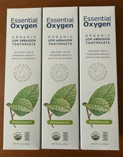 BR Organic Toothpaste Mint 4 Oz By Essential Oxygen 3 Pack