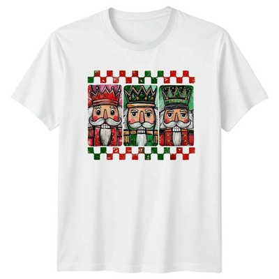 Nussknacker Soldat Weihnachten Feiertage Herren T-Shirt Damen Tee Grafik Unisex Top