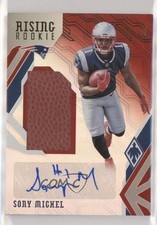 2018 Phoenix Rising Rookie Material Signature Football Sony Michel Auto 0y9k