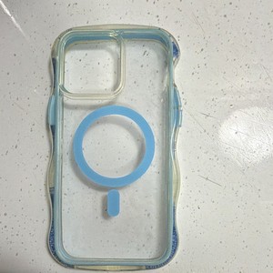 Clear/Blue Transparent Magnetic Back Phone Case Cover for Apple iPhone