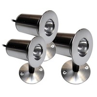 3 Gartenleuchten Edelstahl, Gartenstrahler Led, Gartenbeleuchtung, Gartenlampen