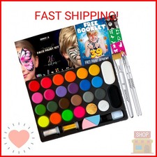 Zenovika Face Painting Kit for Kids - 26 Colors Face Paint Kit, Non-Toxic and Hy
