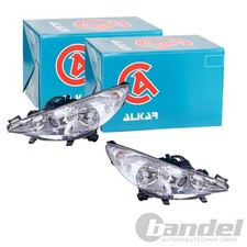 2X ALKAR HALOGEN SCHEINWERFER SATZ LINKS+RECHTS passend für PEUGEOT 207 207/207+