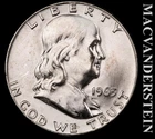 1963-D Silver Franklin Half Dollar - Choice Gem Brilliant Unc++++  #L7495