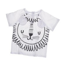 Mango, T-shirt, Größe: 92, Weiß/Schwarz, Unisex (Kinder) #RLO