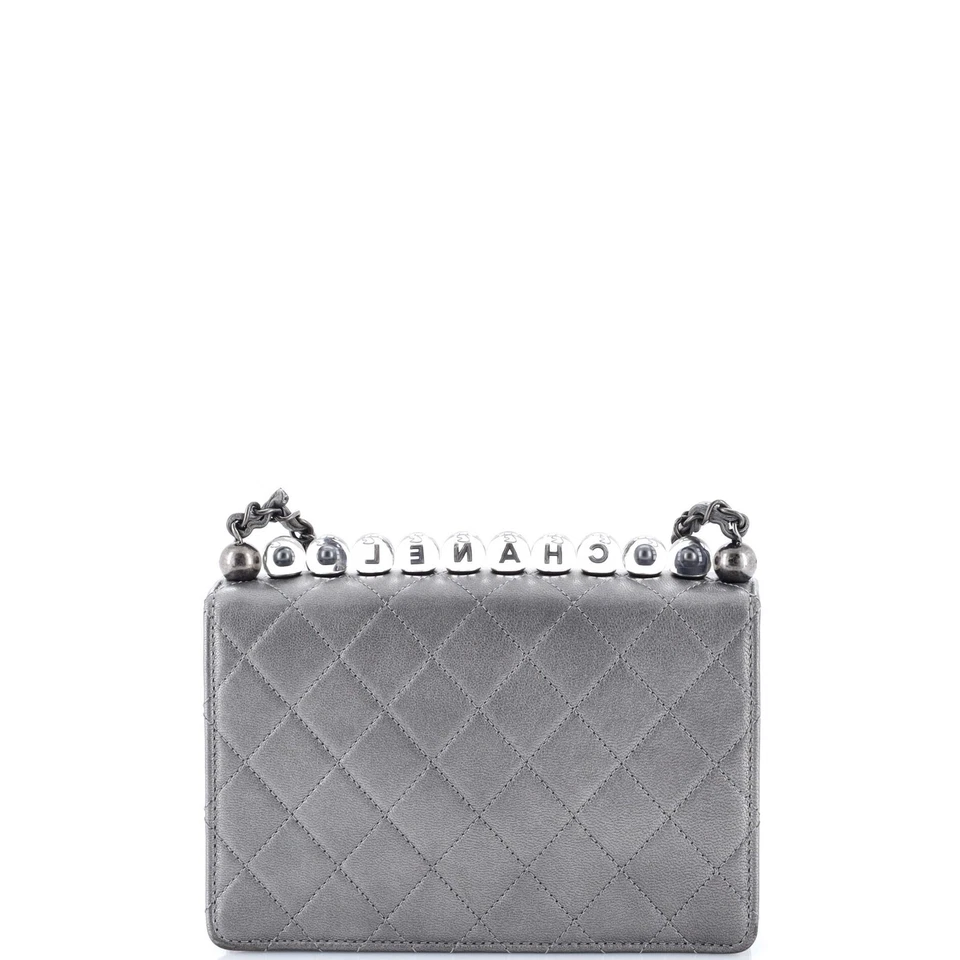 Chanel Chic Pearls Flap Bag Quilted Goatskin with Acrylic Beads Small - Image 4 of 4