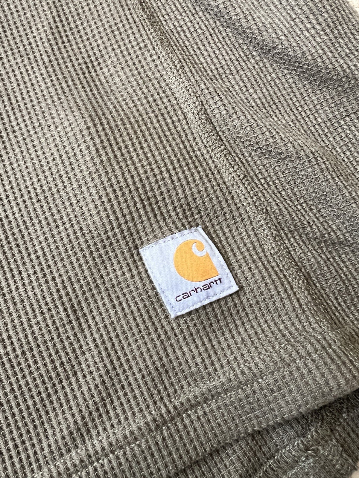 Carhartt Shirt Mens 4XL Waffle Knit Thermal Long Sleeve Force Green Casual Work thumbnail 2