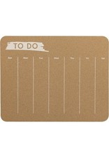 Frameless Cork Weekly Calendar - 19.7" x 15.7" Double-Sided Eco Cork Memoboard