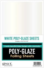 Gina K Designs Poly-Glaze Foiling Sheets - White