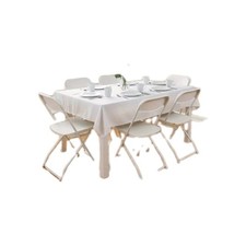 Outdoor 10 Pcs Folding Plastic Stackable Chairs for Home Party Black, White