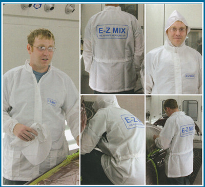 E-Z Mix 65254W White Anti-Static Lab Coat Spray Suit Jacket (XX-Large)
