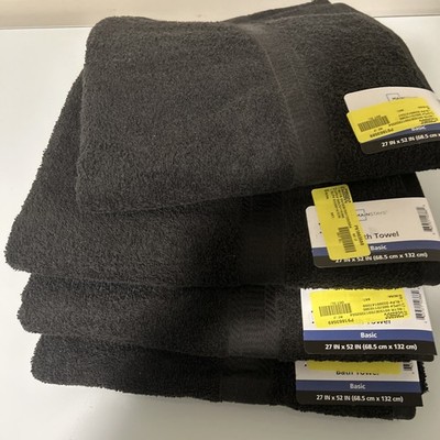 Mainstays Basic Bath Towel, Soft 100% Cotton Bath Towel
