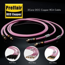 HiFi OCC Copper Audio RCA/XLR Interconnect Cable Pink Copper Foil Shielding Wire
