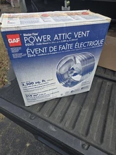 GAF Master Flow 1450 CFM Electric Powered Gable Mount Attic Fan EGV5 Silver NIB