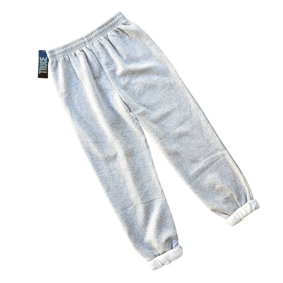 Pantalones deportivos de rizo de algodón gris jaspeado TRUCE para adolescentes niñas talla L/14 Foto 2 de 4