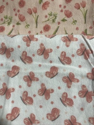 Parent's Choice 2-Pk Baby Receiving Blankets 100% Cotton 30x30'' Pink/ Peach NWOT