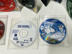 Sega Dreamcast System Black Sports Console -  HDMI Adapter- 8 Games - VMU Memory