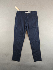 Pantalón DIESEL P-Jasper Mujer 27 Azul Marino Chino Ajuste Cónico Muestra RARO NUEVO CON ETIQUETAS