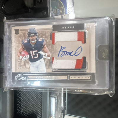 Panini One 2024 Rome Odunze Chicago Bears Auto Patch Memorabilia Card #34