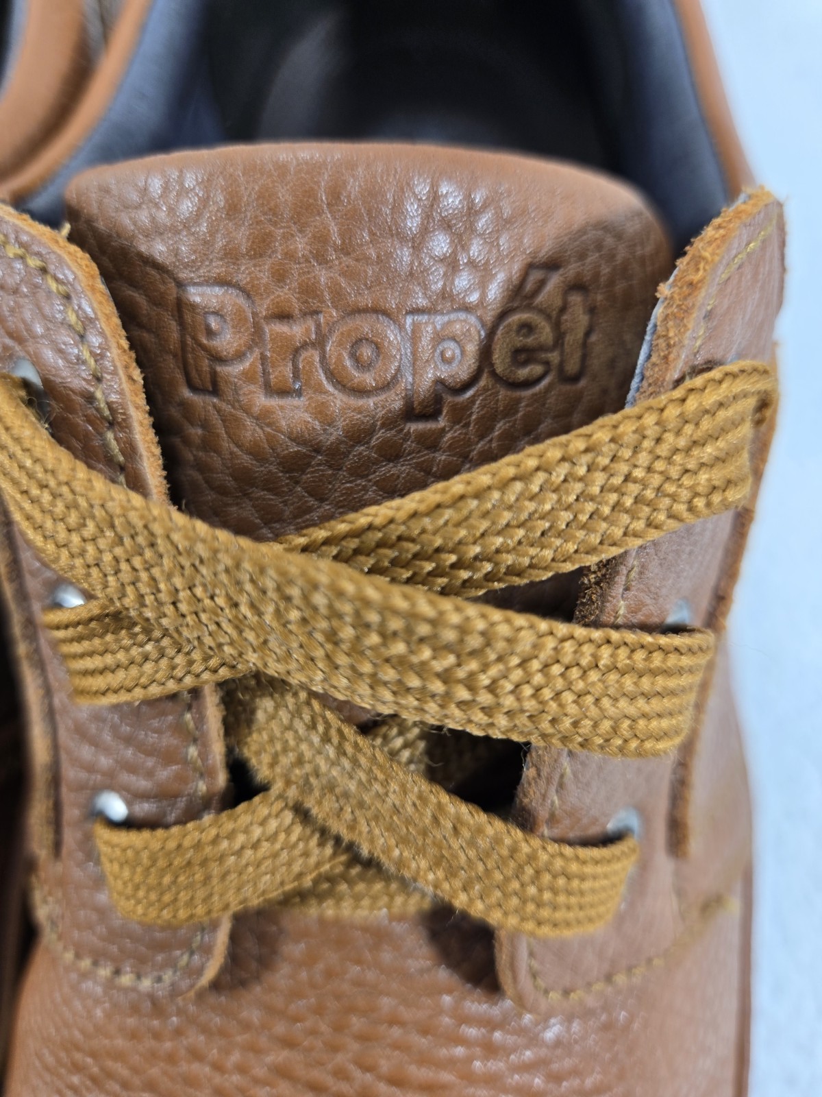 Propet Villager Brwn Pebbled Leather Casual Walking Comfrt Shoes Men's Sze 12 5E