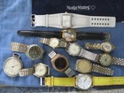 Vintage Watch & Band Lot Wind Up & Qutarz-Elgin-Gruen-Timex-Rouan-Advance-
