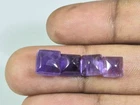 8X8MM Natural Amethst Ring Size Square Cabochon Loose Gemstone 4Pcs Lot 9Cts