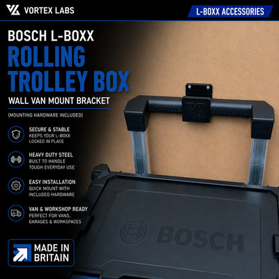 Wandhalterung Halter Halterung für Bosch L-BOXX Rollwagen Box