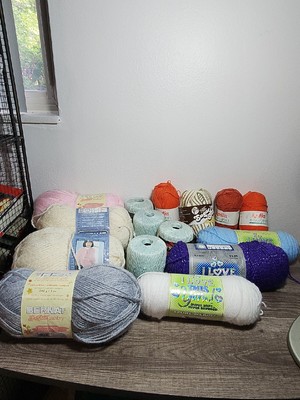 Mixed Yarn Lot Of 15 Bernat Katia Sugar N Cream  I Love This Yarn
