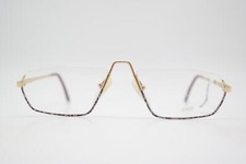 Vintage Glasses UVEX 5003 Purple Silver Gold Half-Rim Eyeglass Frame