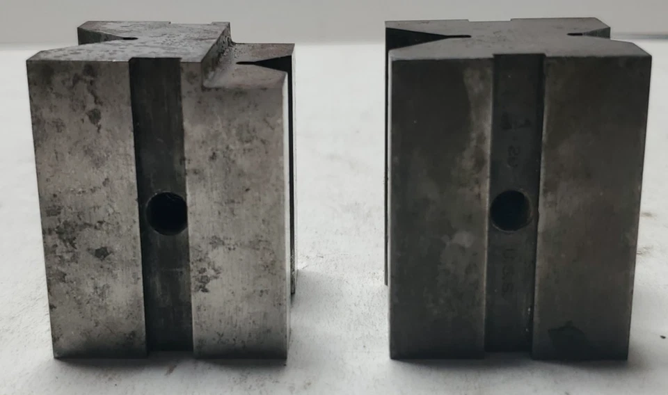 Lot Of 2 Lufkin 905 V-Blocks and 1 Clamps (Unbranded) USA - Image 3 of 4