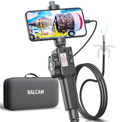 RALCAM Endoscope Camera Articulating Borescope 2-Way 180° Industrial Inspection