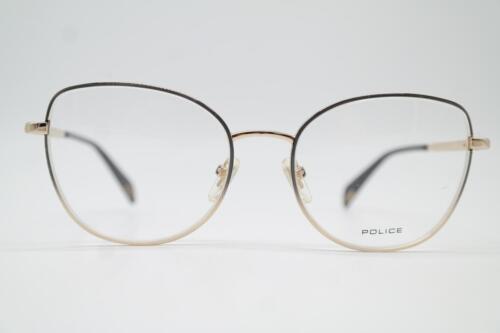 Glasses POLICE CRAYON 2 VPL839 Gold Black Oval Eyeglass Frame Eyeglasses New - Picture 1 of 6
