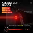 Bike Tail Light Rechargeable Smart Rear Bike Light w/ Brake Sensing for MTB New