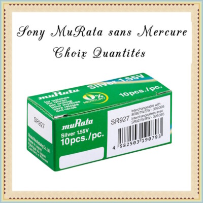 Piles bouton 395/399 Sony muRata SR927W/SW sans Mercure Réf