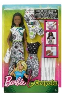 barbie crayola color in fashion doll