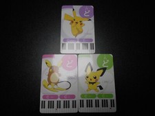 Pokemon Music Musical Note Card x3 Pikachu Pichu Raichu Evolutions #3544