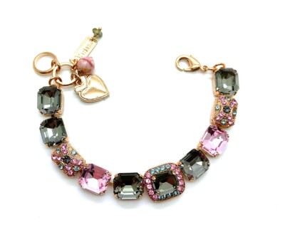 Mariana Bracelet Beautiful Light Rose & Silver Night Austrian Crystals Madaga...