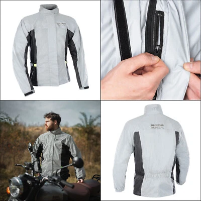 Oxford Rainseal Bright Motorcycle Bike Hi Vis Over Jacket Waterproof All Weather
