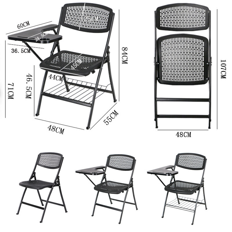 Folding Lecture Chair with Table Top for Classroom Lecture Training ...