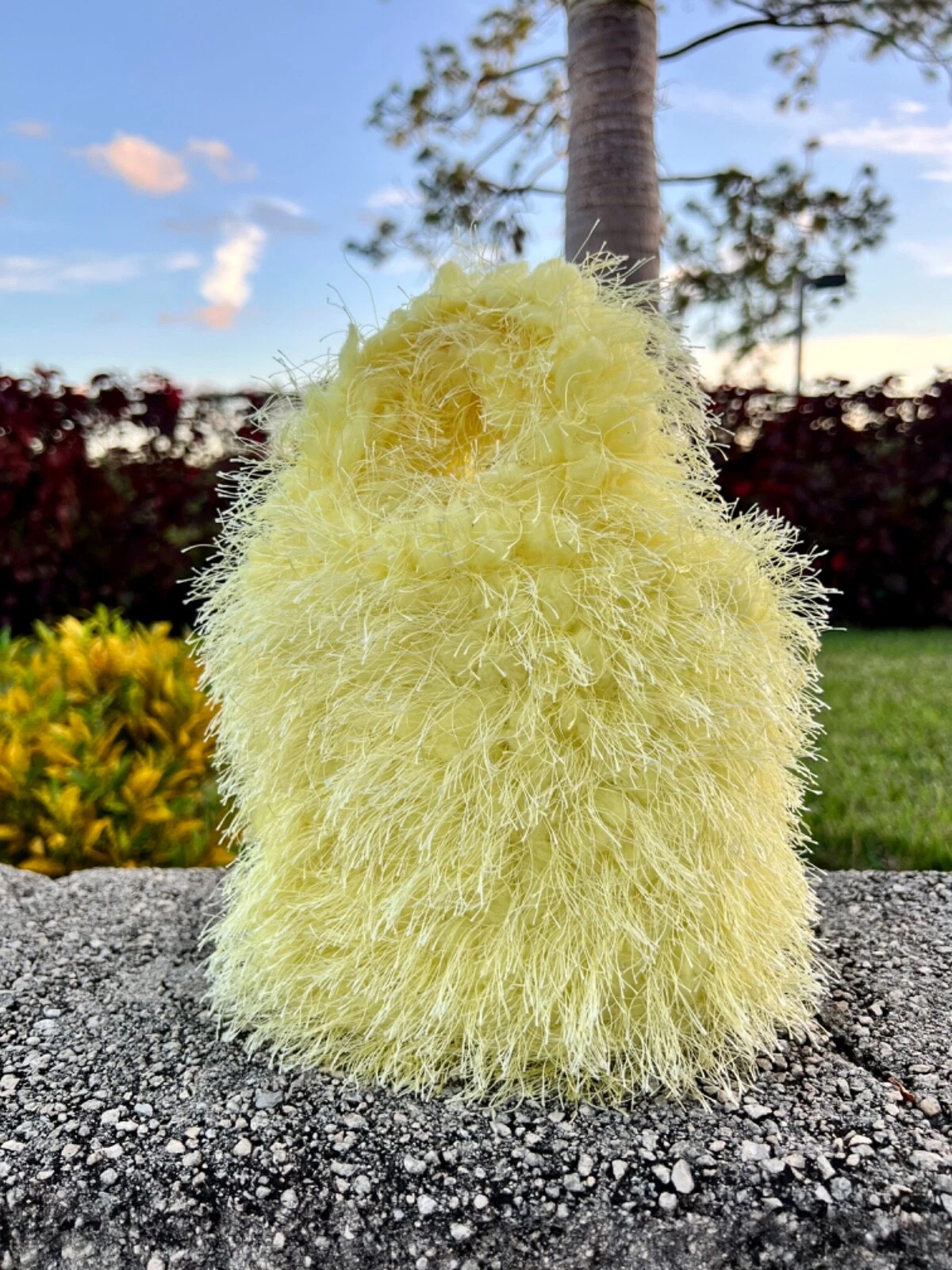 yellow plush purse and bucket hat - limited edition