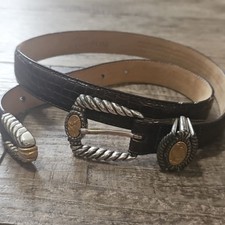 Brighton Leather Museum Collection Vintage Roman Coin Belt