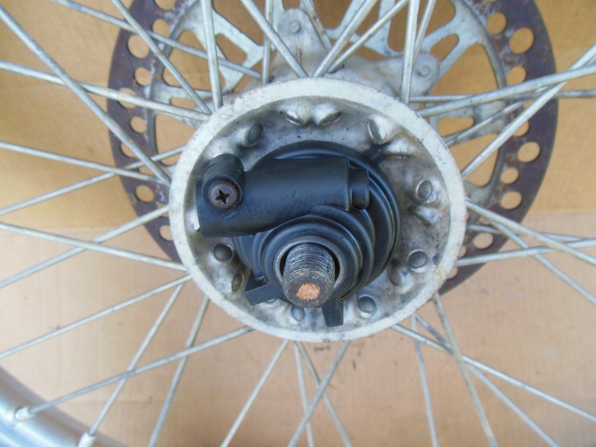 Kawasaki FRONT WHEEL RIM W/ DISC takasago j 21x1.60 dot 128 Kawasaki FRONT WHEEL RIM W/ DISC takasago j 21x1.60 dot 128