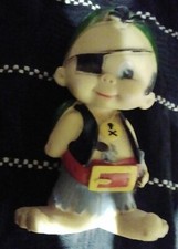 Vintage 1950's Pirate Boy Rubber Squeaky Toy Doll Nice Color Good Original Paint