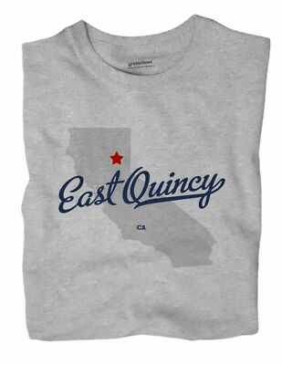 East Quincy California CA T-Shirt MAP