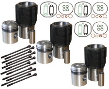 3x Zylindersatz + Dichtungen + Stehbolzen Deutz F3L812 812 4005 Traktor Kolben