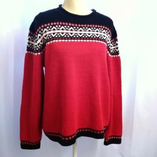 Vintage 80's-90's Spunky USA Red Black Super Soft Sweater L