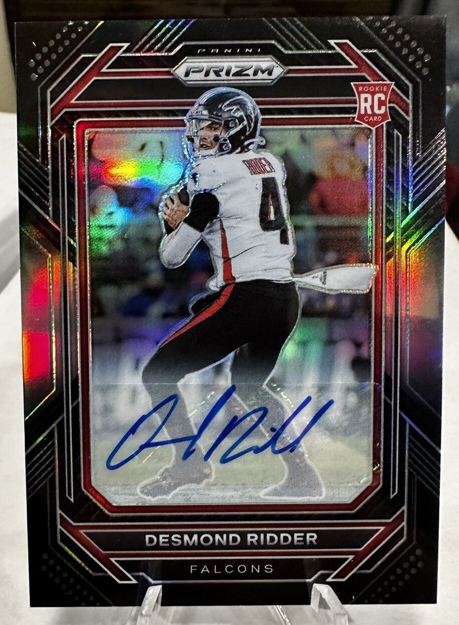 2022 Panini Chronicles Prizm Black Rookie Auto Desmond Ridder #PB-9 RC Silver 🔥