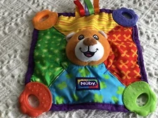 Nuby Teething Blankie Bear Each Corner Has A Teether Tags At Top For Soothing